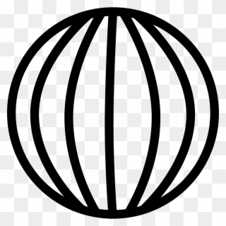 Earth Globe With Vertical Lines Grid Comments - Globe With Vertical Lines Clipart
