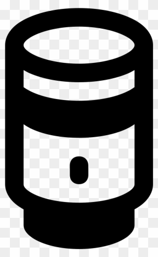 There Is A Cylinder And It Is On Top Of A Thinner Cylinder - Objektiv Symbol Clipart