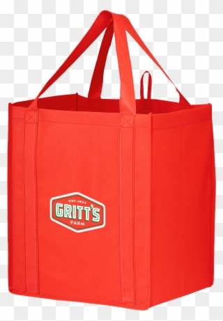 Gritt's Farm - Red Grocery Bag Clipart