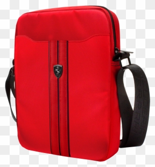 Genuine Ferrari Urban Tablet Bag Red With Black Piping - Ferrari Urban Tablet Bag Clipart