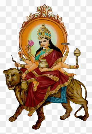 Durga Drawing Goddess Clip Freeuse - Maa Kushmanda - Png Download