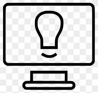 Light Bulb Monitor Svg Png Icon Free - Travel Website Icon Png Clipart