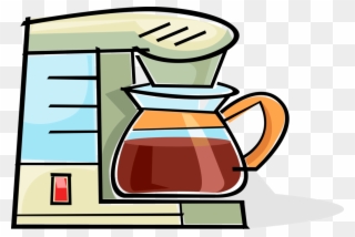 Vector Illustration Of Kitchen Coffee Pot, Coffeemaker, - Clip Art - Png Download