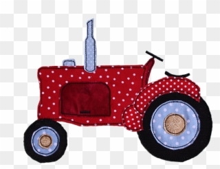 Raw Edge Applique Tractor - Embroidery Clipart