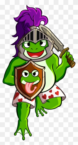 Full Color And Full Body - Shield Frog Clipart