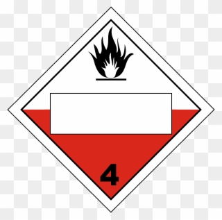 Combustible Class 4 Placard - Rombos Clase 8 Clipart