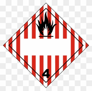 Blank Flammable Solid Class 4 Placard - Flammable Solid Clipart