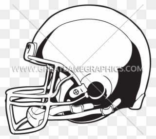 Side Football Helmet - Printed T-shirt Clipart
