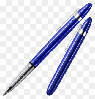 Fisher Space Pen Bullet Blueberry Balpen Met Clip - Fisher Space Pen Bullet Ballpoint Pen ,chrome - Png Download