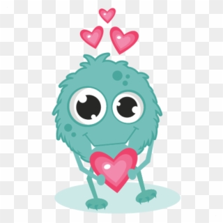 Monster Clipart Love Monster - Valentines Day Monster Clip Art - Png Download