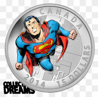 2014 Canada $15 3/4 Oz Fine Silver Coin - Canadian Superman Coin Clipart