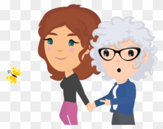 Mentoring And Working Together With Family Caregivers - Cartoon Clipart