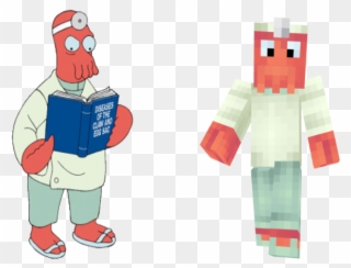 Minecraft Clipart Animated - Dr Zoidberg Minecraft Skin - Png Download