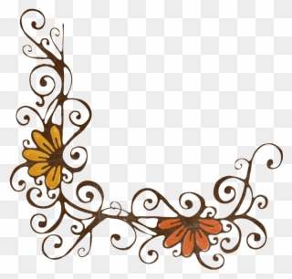 Halloween Themes, Png, Boarders, Picasa Web, Slate, - Elegant Flowers Border Design Clipart