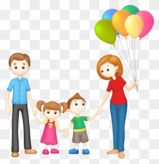 Father Clip Art Others Transprent Png - Family And Balloon Clipart Transparent Png
