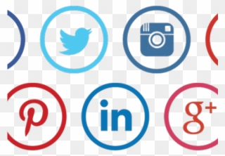 Social Media Icons Clipart Digital Media - Black And White Social Media Logo - Png Download