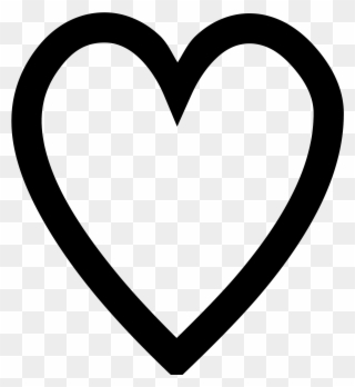 The Icon That Is Used For Like Is A Heart - Heart Outline Icon Svg Clipart