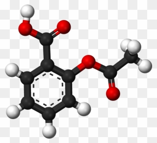 Aspirin 3d Balls - Structure And Iupac Name Of Salicylic Acid Clipart