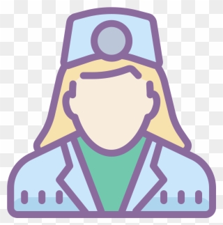 Doctor Female Icon - Nurse Red Clipart - Png Download