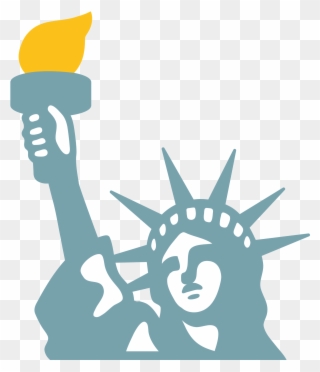 Open - Lady Liberty Emoji Clipart