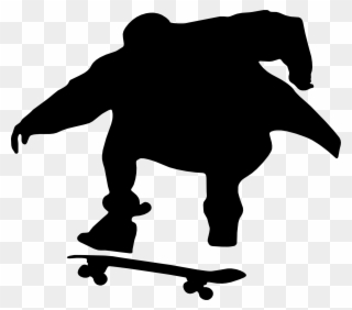 Silhouette Skateboard Clipart, Explore Pictures - Skateboard Cutout - Png Download