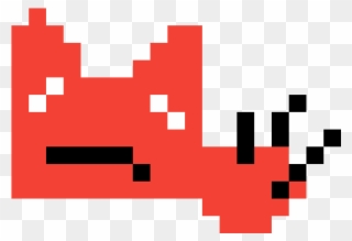 Cat Sad - Heart Pixel Art Sprite Clipart
