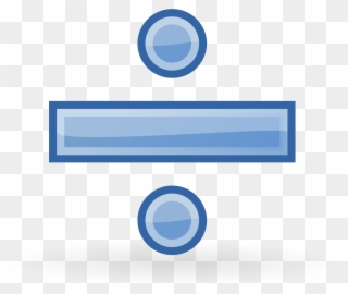 Divide - Division Symbol Blue Clipart