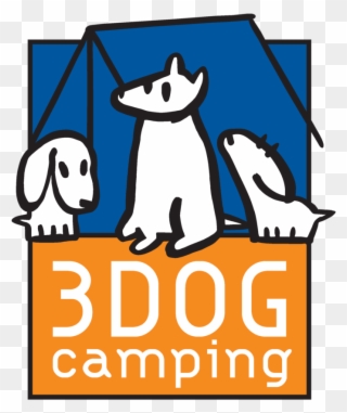 3dog Camping Logo Trans - 3dog Logo Clipart