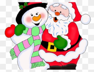 Santa And Christmas Tree Clip Art - Png Download