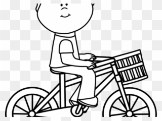 Cycling Clipart Childrens Bike - Bike Clipart Black And White Png Transparent Png