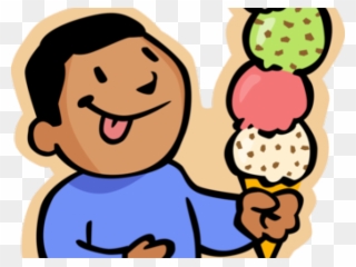 Boy Clipart Ice Cream - Boy With An Ice Cream Cartoon Png Transparent Png