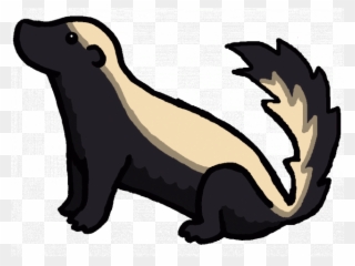 Clip Art Black And White Library Badger Clipart - Honey Badger Drawing Easy - Png Download