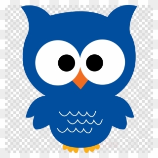 Baby Owl Cartoon Clipart Owl Clip Art - Blue Owl Clip Art - Png Download