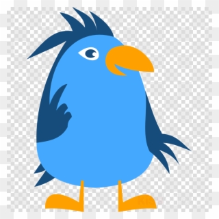 Blue Animal Clipart Bird Clip Art - Custom Cartoon Bird Shower Curtain - Png Download