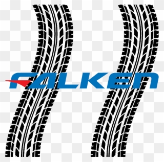 Car Tracks Falken - Tire Track Clip Art - Png Download