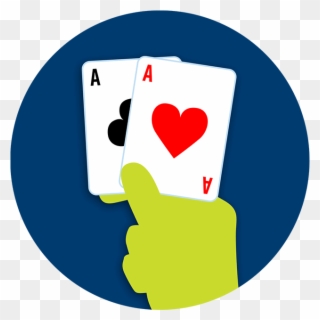 A Hand Holds Up A Pair Of Aces - Hand Clipart