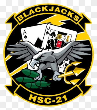 Helicopter Sea Combat Squadron 21 Patch 2015 - Hsc 21 Blackjacks Clipart