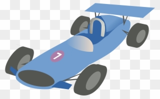 Cars Clip Art >> Clipart - Blue Race Car Clipart - Png Download