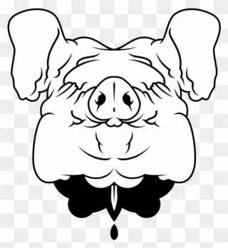 Freeuse Pig Head Drawing At Getdrawings Com Free - Dead Pigs Head Clip Art - Png Download