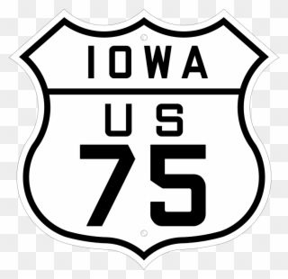 Us 75 Iowa - Route 66 Sign Clipart