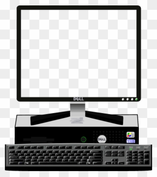 Desktop Drawing Computer Screen Black And White Download - Desktop Computer With Monitor Clipart