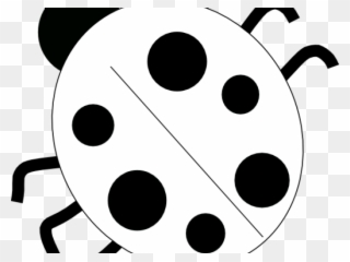 Lady Bug Clipart - Ladybird Cartoon Black And White - Png Download