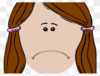 Brunette Clipart Grumpy Girl - Clip Art - Png Download