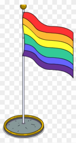 Rainbow Flag Pole - Pride Flag Cartoon Png Clipart