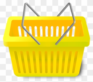 Shopping Cart Yellow - Shopping Basket Vector Png Clipart