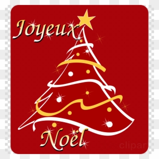 Merry Xmas In French Clipart Santa Claus Christmas - Merry Christmas Free - Png Download