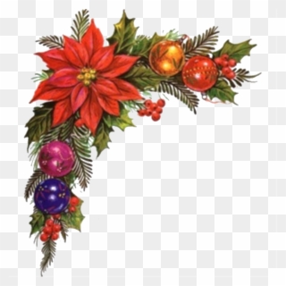 Merry Christmas Pretty Square Car Magnet - Flores De Navidad Png Clipart