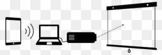 I'd Say That Apple Tv, Airserver, Reflector, And X-mirage - Projector And Screen Png Clipart