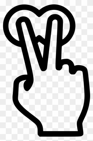 Two Fingers Tap And Hold Comments - Icon Clipart