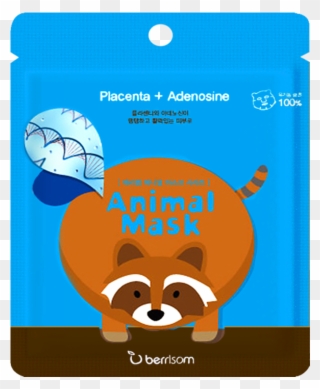 Animal Mask Pack - Berrisom Raccoon Animal Sheet Mask Clipart